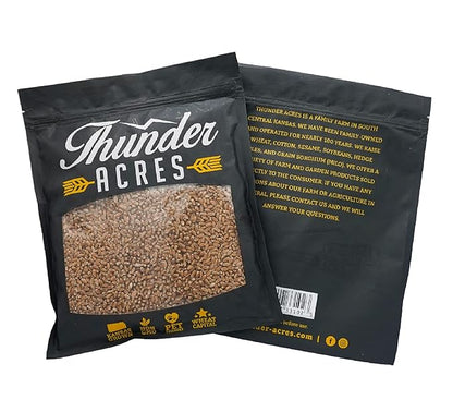 Thunder Acres Wheat Seed, Glysophate Free, Non GMO, Wheatgrass, Hard Red Winter Wheat Berries (5lbs)