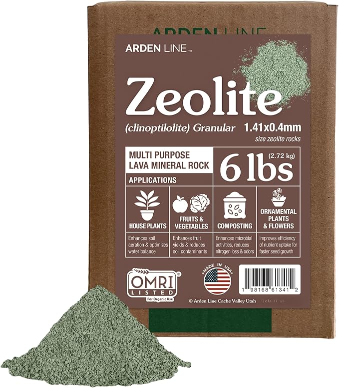Zeolite Granular 24 Pounds 4 x 6 lb Bags for Garden Plant Soil Amendment Composting Aquarium Filter Media