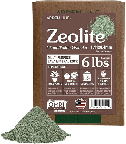 Zeolite Granular 24 Pounds 4 x 6 lb Bags for Garden Plant Soil Amendment Composting Aquarium Filter Media