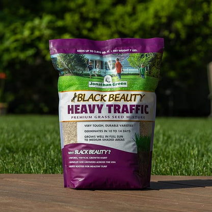 Jonathan Green (10980) Black Beauty Heavy Traffic Grass Seed - Cool Season Lawn Seed (25 lb)
