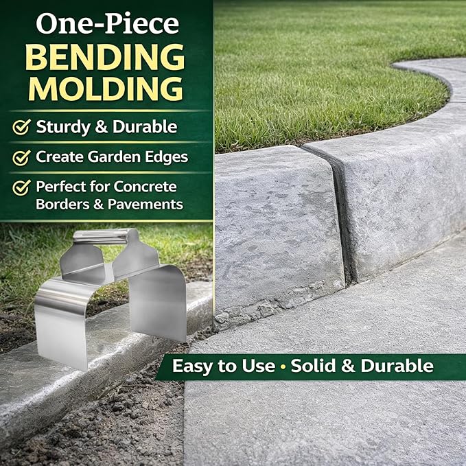 Landscape Curb Trowel Edger, Curb It Yourself, Curb and Gutter Shape Maker, Concrete Curb Trowel, Rectangular trimmer - 4" x 6" x 4" (Slope Curb It Yourself)