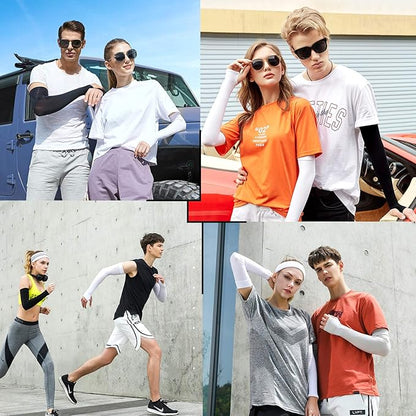 beister 3/6 Pairs UV Cooling Arm Sleeves Sun Protection Unisex for Sports, Cycling, Golf, Running
