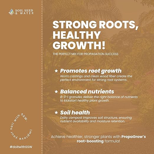 Soil Seed & Water PropaGrow Organic Rooting & Propagation Soil Mix – Soil Blend for Clones, Cuttings & Transplants - OMRI Listed