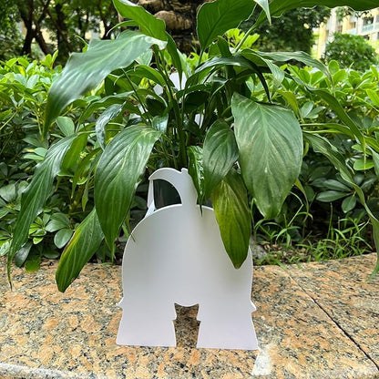 Light Of The City Dog Planter Plant Pot, Flower Pot Planter Pots for Outdoor Garden Decoration, Shih Tzu Gifts White Plant Storage Container Holder Office Home Indoor Decor Gift for Dog Lovers