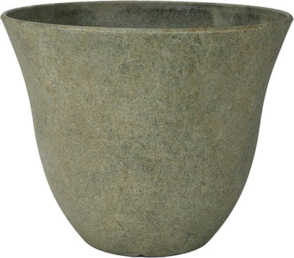 Classic Home and Garden Honeysuckle Resin Planters - Lightweight Indoor & Outdoor Plant Pots - UV-Resistant Plastic Flower Pots - Pot Planters for Flowers & Herbs (13" Fossil)