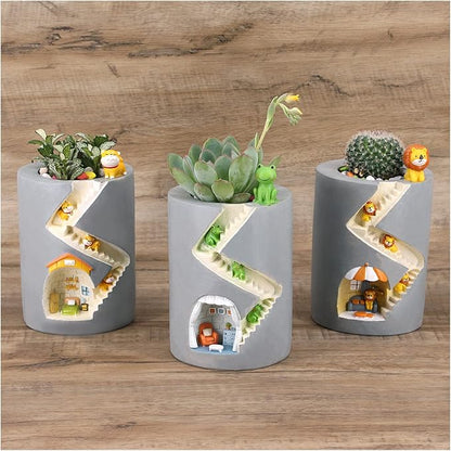 Segreto Creative Plants Pot Flower Pots Resin Planters Vase Home Decor for Succulents,Flower,Cactus,Gardening Decoration, Indoor, Frog