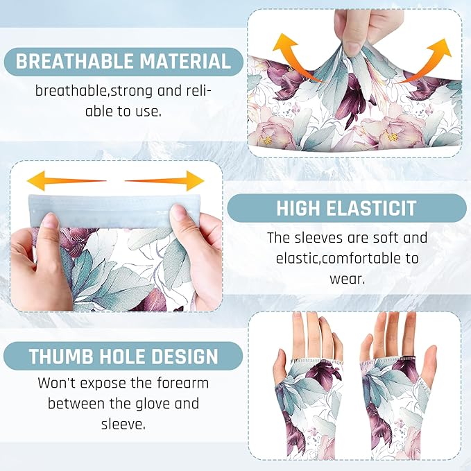 Gardening Sleeves for Women Farm Sun Protection Thorn Proof Cooling Arm Sleeves to Cover Arms for Garden Sports