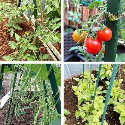 Garden Stakes 4FT Tomato Stakes for Outdoor Plant Support, 0.43 inch Diameter Plant Stake Sticks for Beans Potted Climbing Plants Gardening Supplies 20 Pack