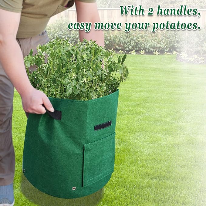 Strong Camel 11Gallon Garden Boxes Garden Planting Grow Bags Planter Pot for Potato Tomato (1 Pack)