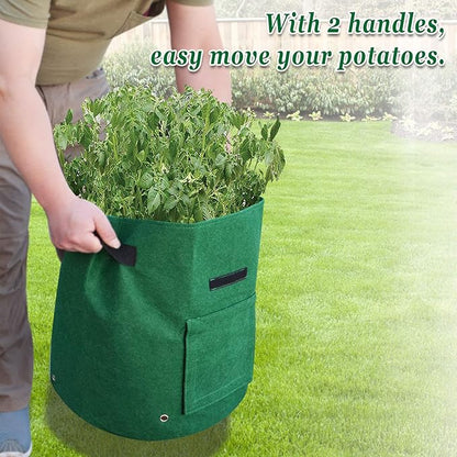 Strong Camel 11Gallon Garden Boxes Garden Planting Grow Bags Planter Pot for Potato Tomato (1 Pack)