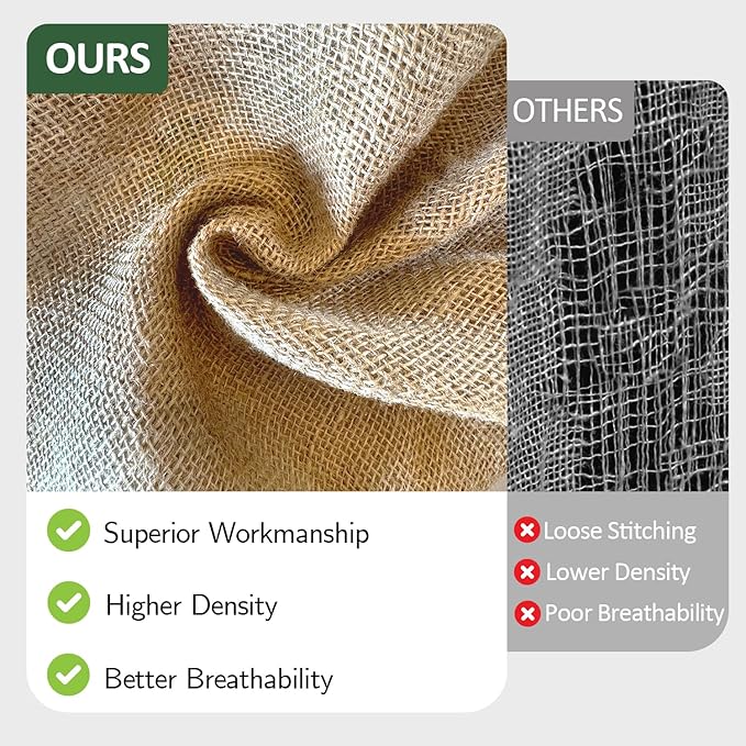 40" x 40 Feet Burlap Fabric Roll 13 Yards – Burlap Fabric by The Yard for Tree Wrap, Garden Plant Cover, Weed Barrier, Landscaping & DIY Crafts, Ideal for Outdoor Winter Protection