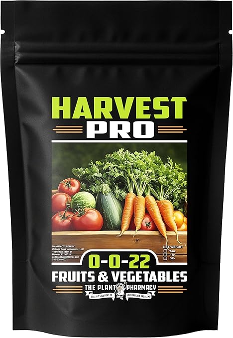 Fertilizer Commerical Grade | Harvest Pro 0-0-22 | 1 Pound | Custom Professional Mix Blend | Potassium & Magnesium for Fruit, Citrus & Vegetable Plants | Support Bud Development, Flowering & Fruit