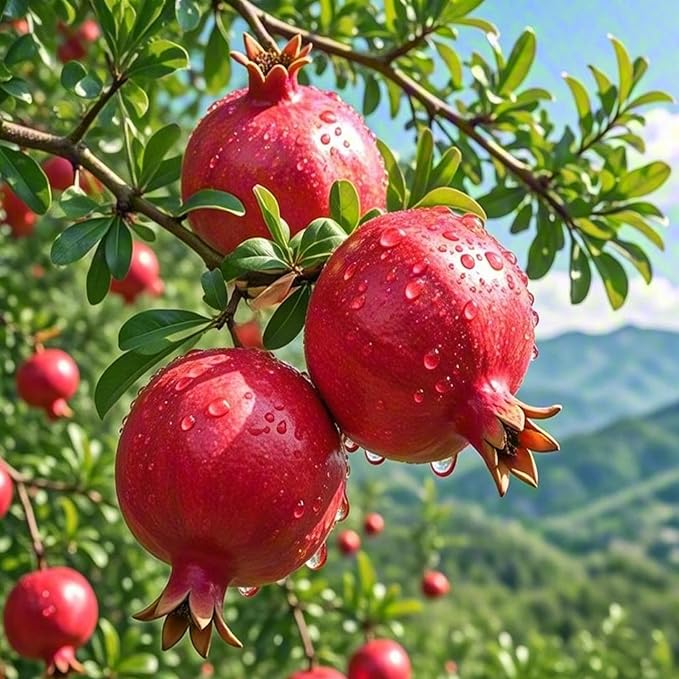 Dwarf Pomegranate Seeds for Planting Outdoor, 30pcs Pomegranate Tree Seeds Non-GMO Heirloom Sweet Edible Fruit, Sweet Juicy Fruits Plants in Your Home Garden