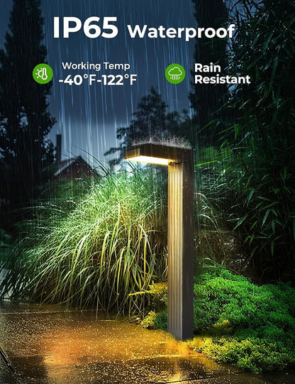 Solar Pathway Lights Outdoor 6 Pack, 3 Color in 1 Bright Landscape Lighting with Cool/Warm/Daylight White Modes, Auto On/Off, IP65 Waterproof for Yard Garden Patio Walkway Sidewalk Lawn Decor