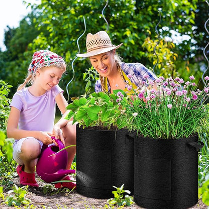 2 Pack 20 Gallon Potato Grow Bags with Pull-Down Harvest Window, Potato Bags for Growing Potatoes Heavy Duty Thickened Nonwoven Fabric Gardening Vegetable Growing Bags with Visible Window