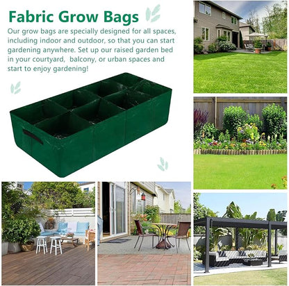 Caffox 2 Pack Fabric Raised Garden Bed, 4x2x0.8ft Plant Grow Bags for Flowers and Vegetables, 94 Gallon