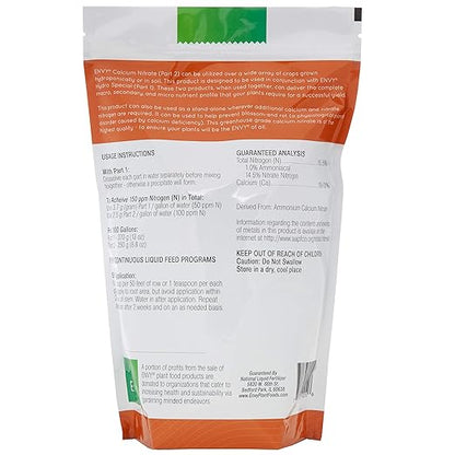 ENVY Solution Grade Calcium Nitrate (15-0-0) Prevents Blossom End-Rot from Calcium Deficiency in Tomatoes & Peppers (3.0 lb x 3)