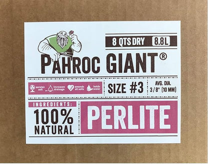 Exxxpanded Perlite #3 - (8QTS) Coarse, Hydroponic Grow Media and Soil Amendment