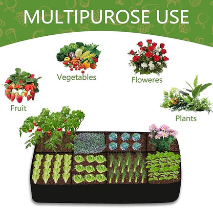 128 Gallon Breathable & Durable Fabric Grow Bags - 3x6FT Heavy Duty Nonwoven Fabric Pots for Indoor Outdoor Vegetable and Flower, Perfect for Spring and Summer Gardening
