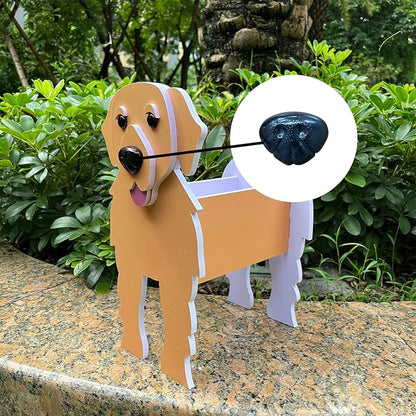Light Of The City Dog Planter Plant Pot, Flower Pot Cactus Planter Pots for Outdoor Garden Decoration, Golden Retriever Plant Storage Container Holder Office Home Indoor Decor Gift for Dog Lovers