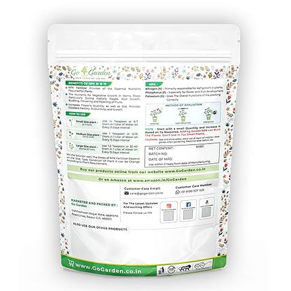Go Garden Npk 19 19 19 Plant Food Powder for Plants and Gardening Purpose - 400 Gm
