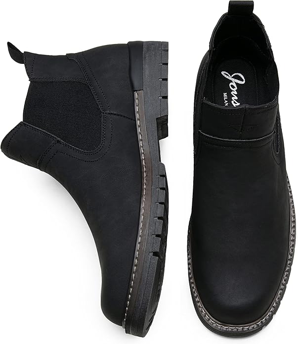 Jousen Chelsea Boots Casual Slip On Ankle Waterproof Mens Boots
