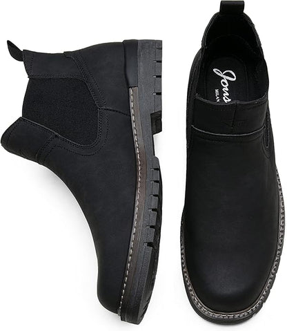 Jousen Chelsea Boots Casual Slip On Ankle Waterproof Mens Boots