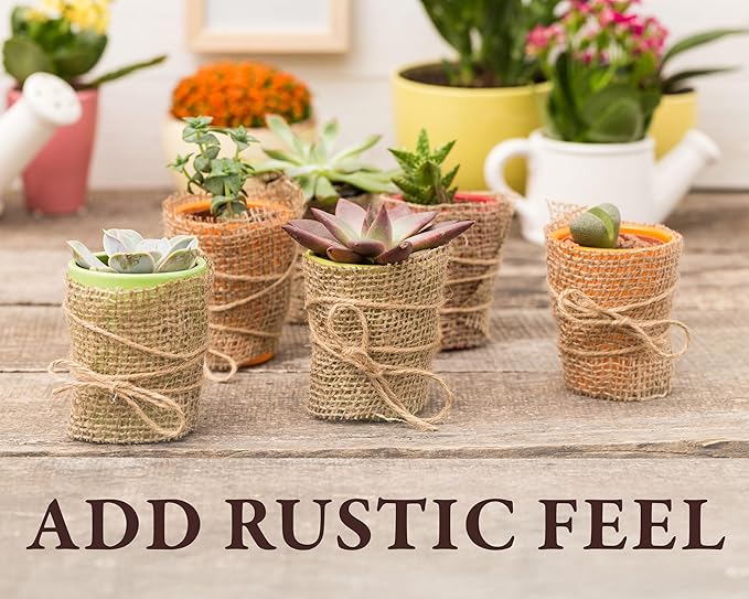 VViViD Gardening Burlap Roll (40” x 35ft) Tree Wrap Natural Jute Fiber Material, Weed Barrier, Plant Care from Elements, Craft Projects and Part Decor