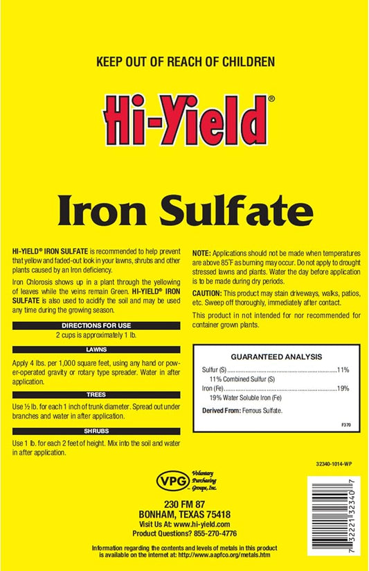 Hi-Yield (32340) Iron sulfate (4 lbs.)