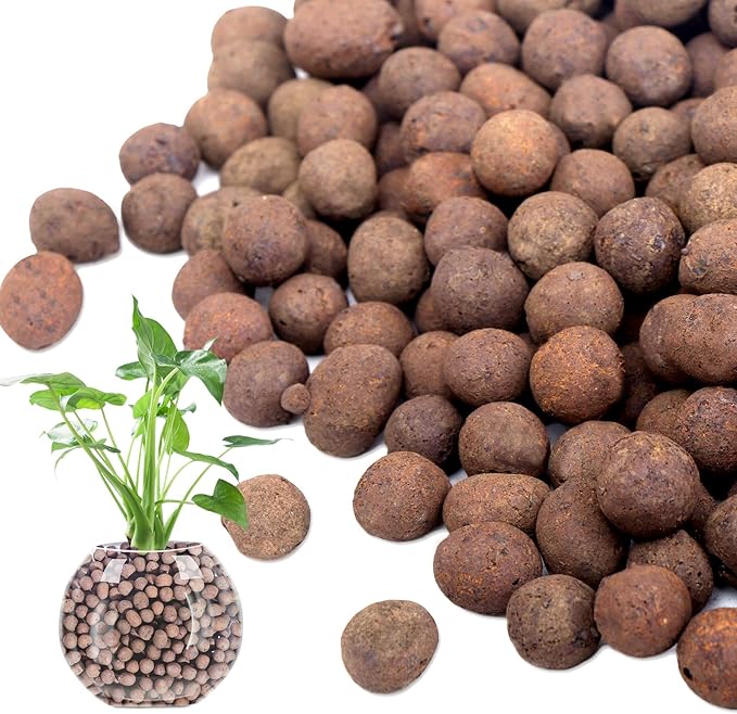 2.2LB Leca Clay Pebbles for Plants, Expanded Leca Balls for Indoor Plants, Orchid Potting Mix, Soil Amendment, Drainage, Easy Reusability, 4-16mm
