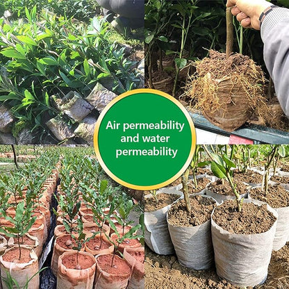 100PCS Plant Grow Bags, Non-Woven Plant Nursery Bags Fabric Seedling Pots for Garden