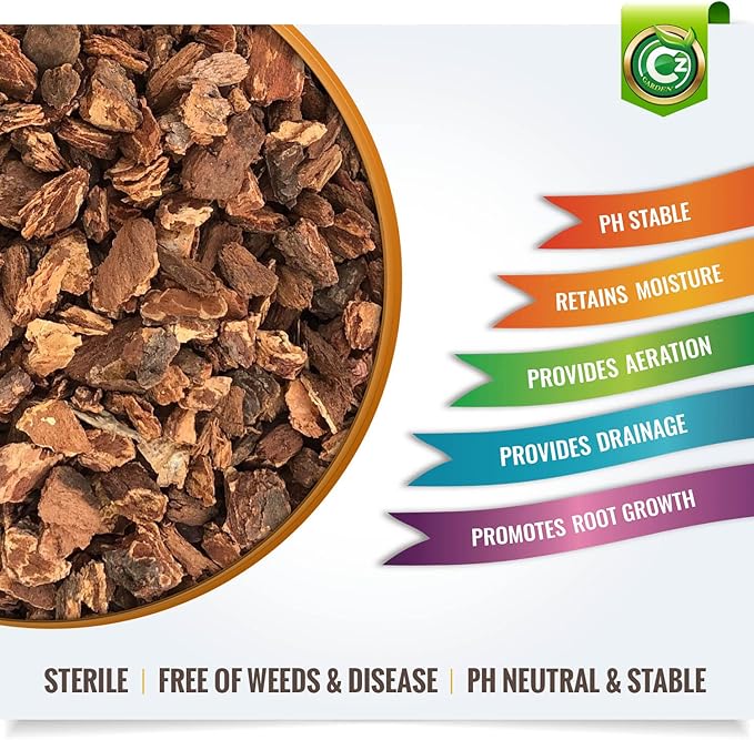 Orchid Potting Bark - Made in USA Premium Garden Soil Amendment Mix for Proper Root Development of Phalaenopsis, Cattleyas, Indoor/Outdoor Plants, Reptile Terrarium Bedding & More! (Mini Fir Bark)