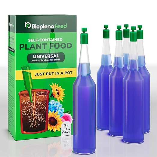 All-Purpose Liquid Plant Food Fertilizer (6-Pack) | Concentrated Nutrient Solution for Indoor & Outdoor Plants | Bloom Booster Nutrient Solution for Vibrant Growth & Strong Roots | Made in The USA