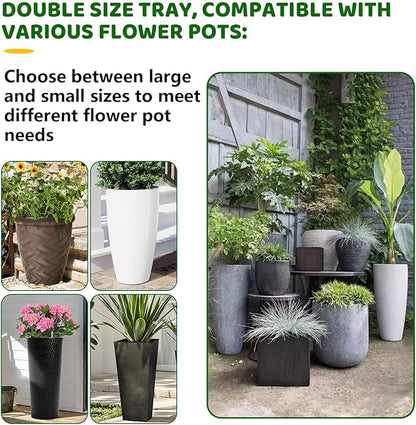 Adjustable Height Planter Inserts for Large Pots, Portable Planter Filler Plant, Lift Inserts for Indoor Outdoor Tall Taper Flower Pot, (11-17” Rise, 6" Base, 8" or 10" Top) (Green, shorts)