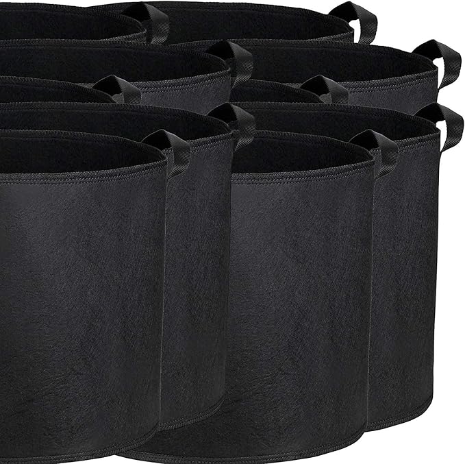 20 PCS Potato Grow Bags 3 Gallon with Flap Plant Grow Bags Garden Vegetable Planting Pots Grow Bags for Growing Potatoes Tomato and Fruits Outdoor 25cm/10inch Diameter 22cm/8.6inch Height