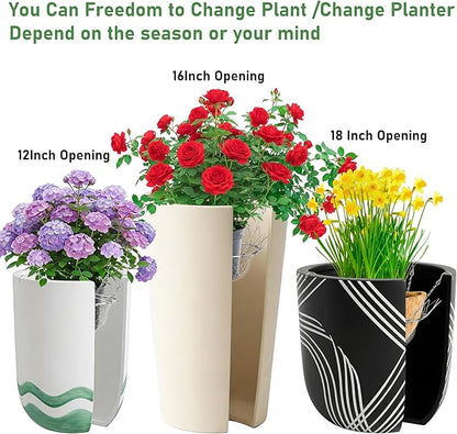 Adjustable Planter Insert for Pots Any Height,Plant Risers for Inside Pots,Fits The TOP Opening of The Flower Pot Opening 12-18" Wide,Wedding & Party Decor