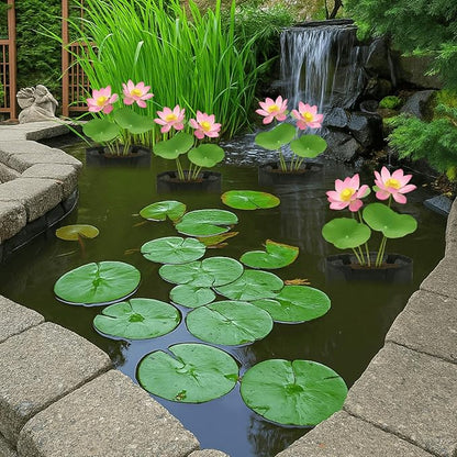 6 Pack Pond Planting Bags, 7.9" Reusable Mesh Aquatic Plant Pots with Reinforced Handles – Breathable Water Lily/Lotus Planter Baskets for Pond, Bog, Aquaponics & Hydroponics
