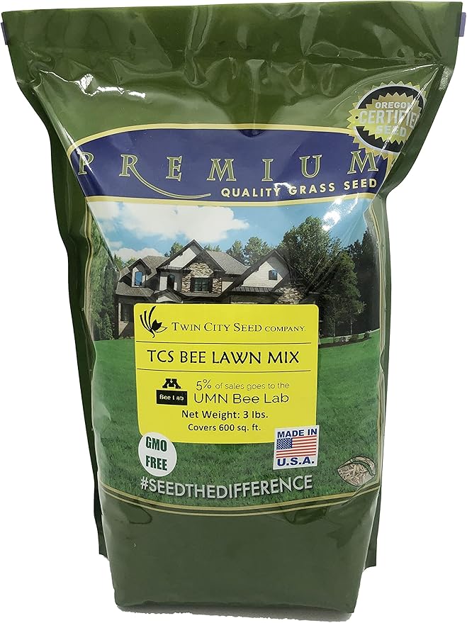 Twin City Seed Co. Bee Lawn Mix, Grass & Flower Mixture, 3 lb Bag