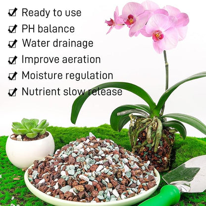 4 Quart Bonsai Soil Mix Lava, bark, Volcanic Rock, Green Zeolite and Perlite,Natural Organic Mix for Potted Plants