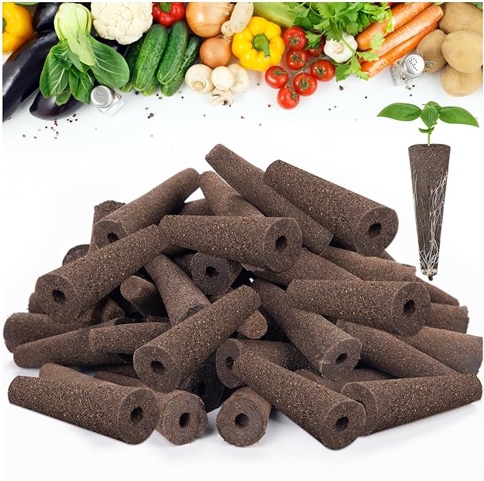 200 Pcs Seed Pods Replacement, Sponges Seed Growth Kit, Grow Sponges for Greenhouses & Germination Equipment, Starter for Indoor Garden System (Black)