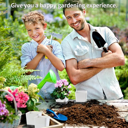 3 inch Small Nursery Pots, Seedling Pots, 20 Pack Plastic Plant Pots for Indoor Outdoor Plants, Decorative White Succulent Flower Pots with Drainage Holes and Saucers