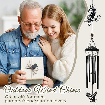 Patriotic Wind Chimes Outdoor Decor - 40" Bald Eagle Large Wind Chimes for Outside Deep Tone,Memorial Windchimes for Backyard Balcony Porch Home Decor,Best Gifts for Women/Men Friend Birthday Holiday