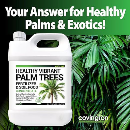 Best Liquid Palm Tree Fertilizer – Indoor Outdoor Plant Food for All Types – Slow Release Fertilizer – Liquid Plant Food – Rich Soil Food with Kelp - Made in USA-Gallon
