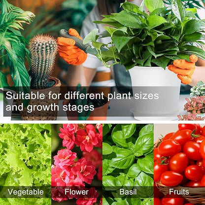 Planter Pots 8 Packs, 7.2 Inches Flower Pots with Drainage Holes & Trays, Ideal for Succulents, Herbs, Flower, African Violet, Garden Plant Pots for Home Garden Kitchen Decor (White-3)