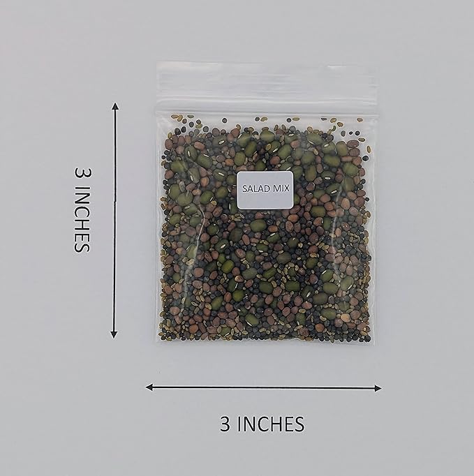 Variety Pack Sprouting Seeds Broccoli, Alfalfa, Radish, Mung beans & Salad Mix for Sprouts and Microgreens. Non-GMO. Pack of 10 premeasured seeds for quart size jars or trays. Includes 2 packs of each