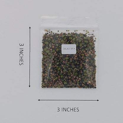 Variety Pack Sprouting Seeds Broccoli, Alfalfa, Radish, Mung beans & Salad Mix for Sprouts and Microgreens. Non-GMO. Pack of 10 premeasured seeds for quart size jars or trays. Includes 2 packs of each