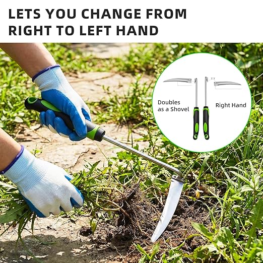 Weed Remover Tool Set - Effortless Weed Puller Tool with Ergonomic Comfort Handle, Uprooting Weeder Tools for Garden Backyard Farm Planting