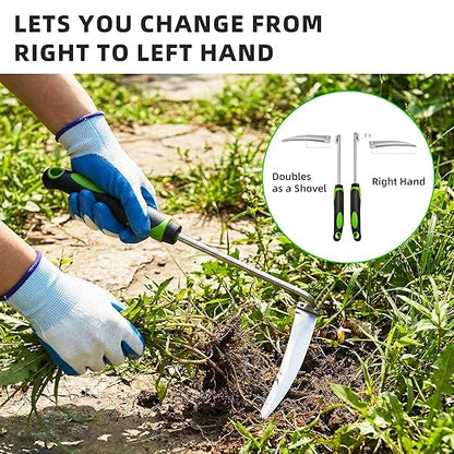 Weed Remover Tool Set - Effortless Weed Puller Tool with Ergonomic Comfort Handle, Uprooting Weeder Tools for Garden Backyard Farm Planting