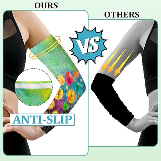Garden Sleeves for Women Boho Gardening Sleeves with Thumb Holes UV Sun Protection Arm Sleeves for Women