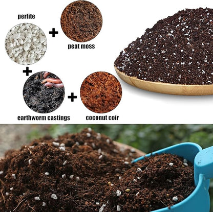 Organic Potting Soil Mix for All Indoor & Outdoor Small Containers Including Herbs, Vegetables, and Flowers 1 qt